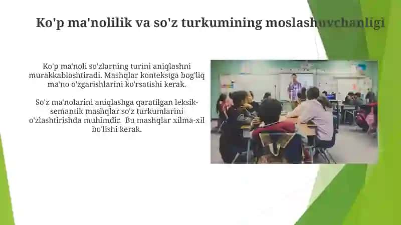 Sifat so'z turkumini o'rgaishdagi leksik-semantik mashqlar 3