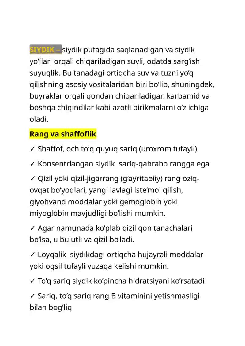 Siydik tahlili 3