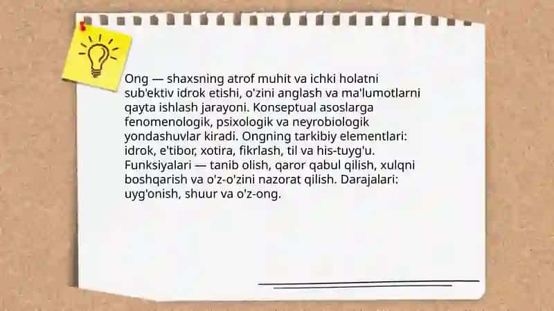 Ong haqida tushuncha va uning xossalari 3