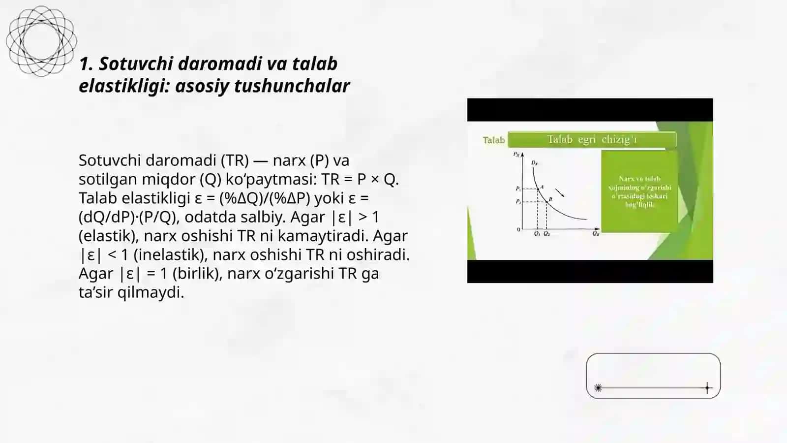 Sotuvchi daromadini talan elastikligiga kora tahlil qilish 3