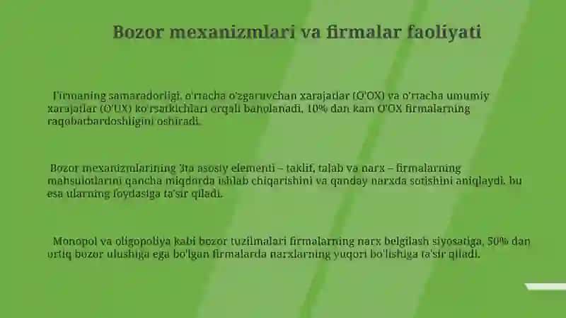 Firmalar va Ularning O'zaro Aloqalari 3