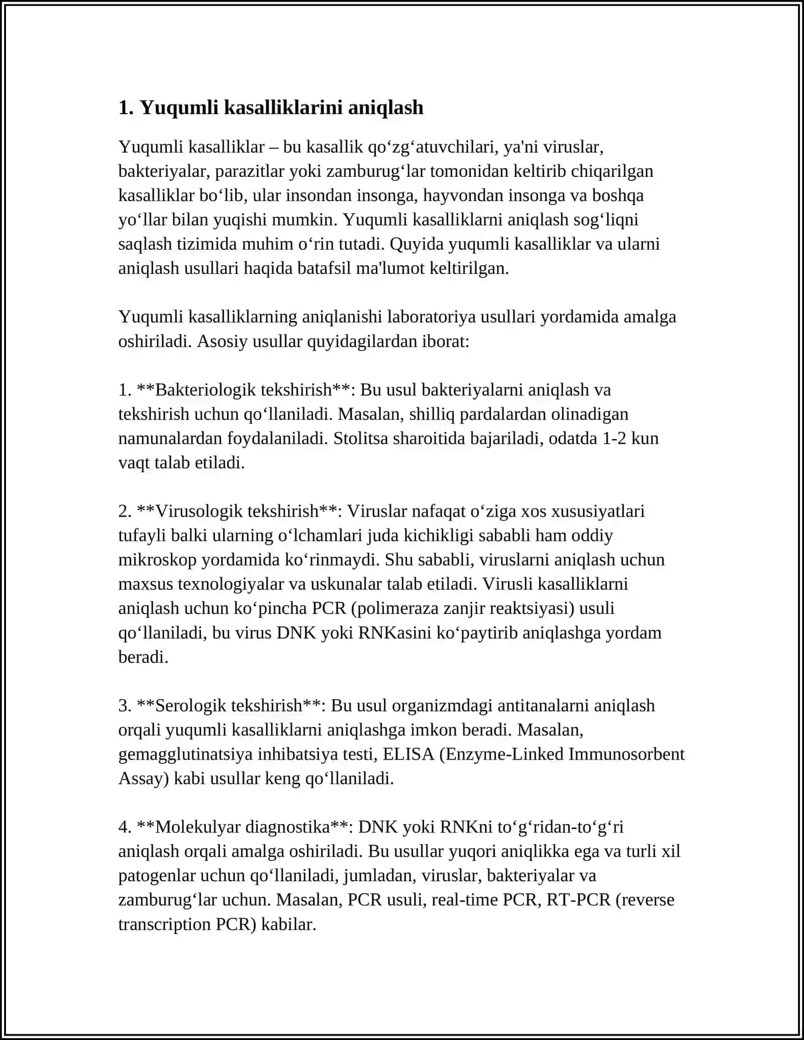 YUQUMLI KASALLIK QOʻZGʻATUVCHILARINI SEROIDINFIKATSIYA QILISH 3