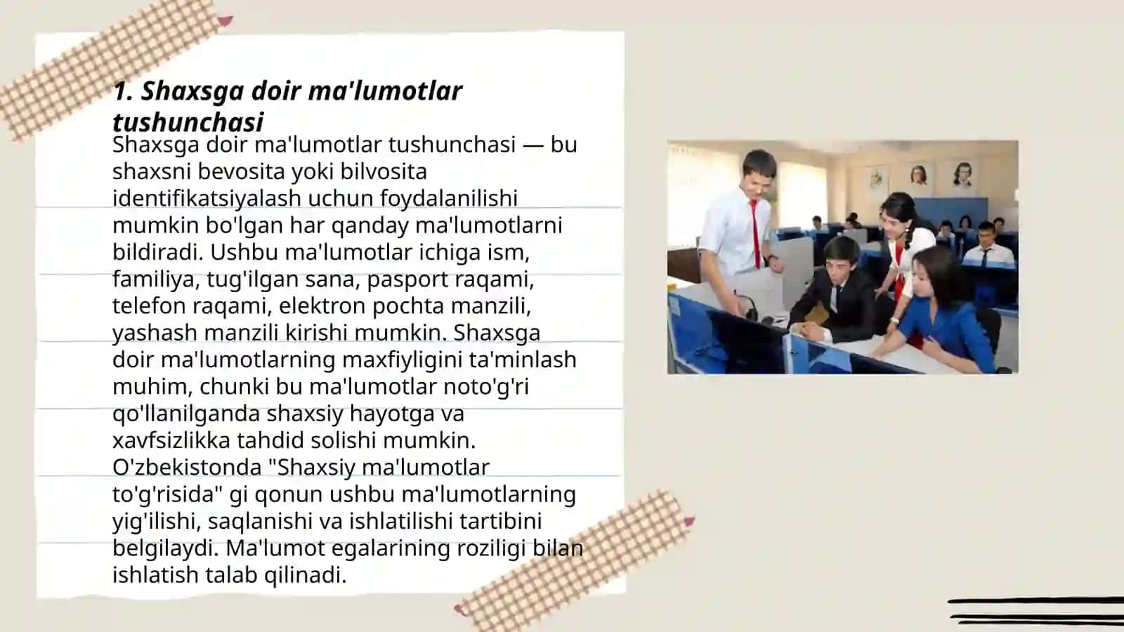 Shaxsga doir ma'lumotlar tushunchasi 3