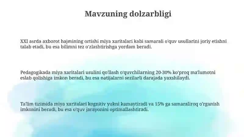 Aqliy xaritalashning pedagogik ahamiyati va afzalliklari 3
