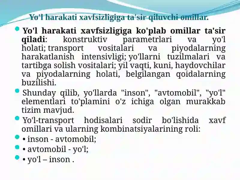 Yo'l harakati xavfsizligini davlat boshqaruv tizimi 3