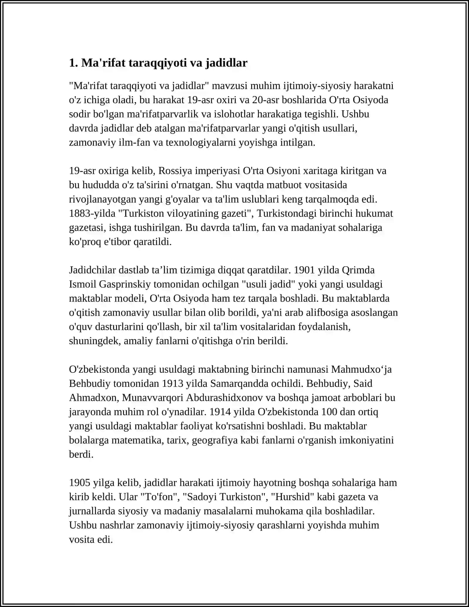 MA'RIFAT BAYROG'IN TUTGAN JADIDLAR 3