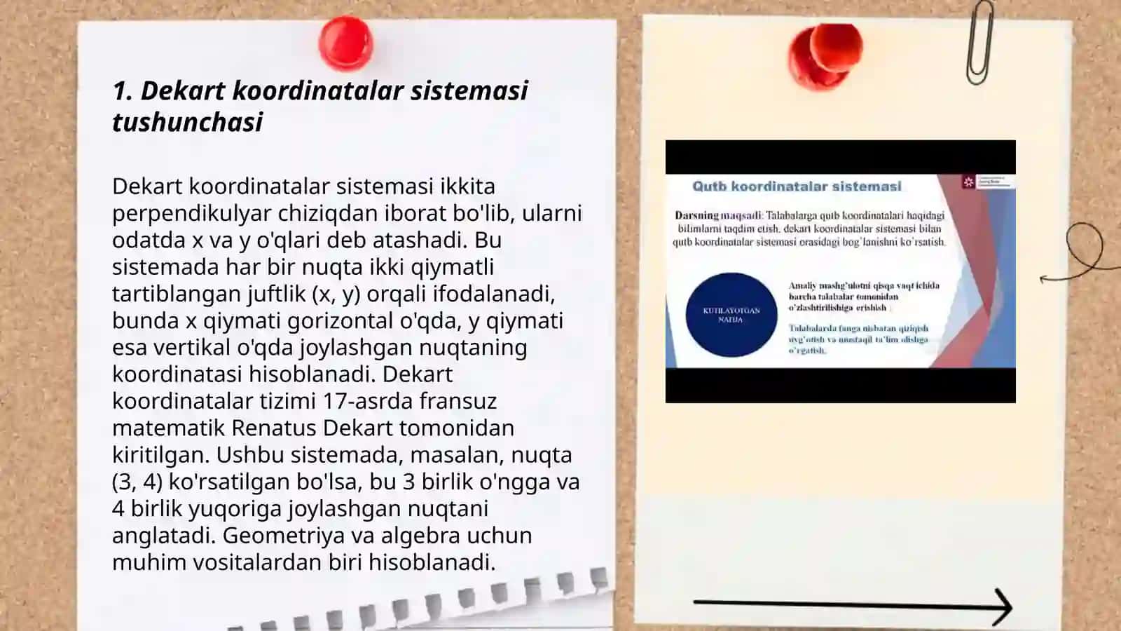 Dekart koordinatalar sistemasi 3