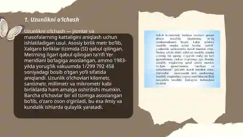Miqdorlar va ularni oʻlchash 3
