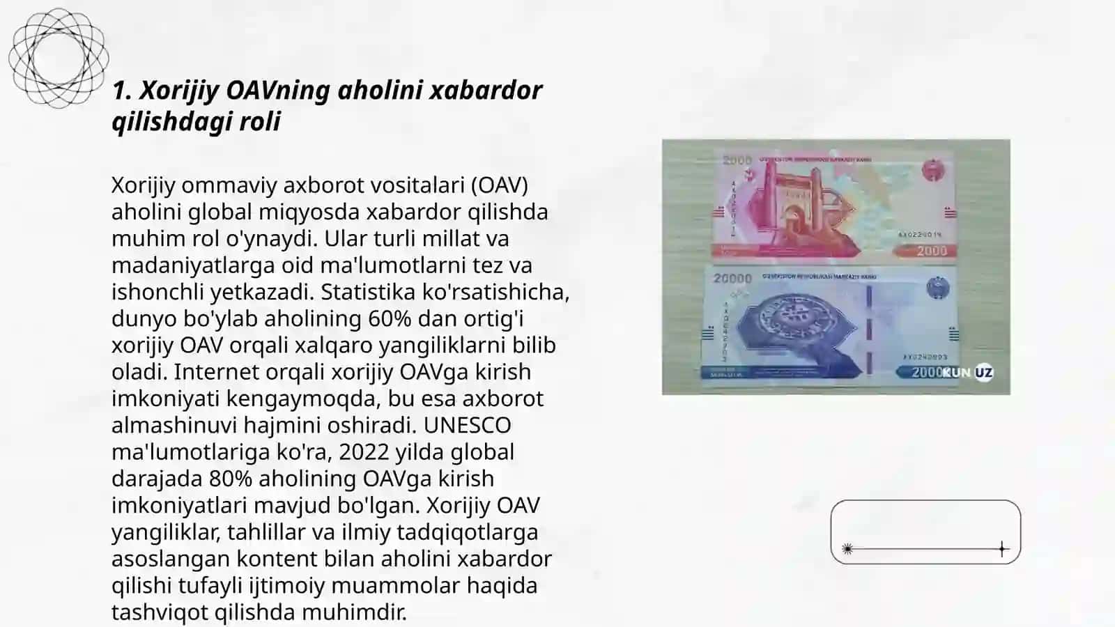 Xorijiy ommaviy axborot vositalarini media maydonidagi oʻrni 3