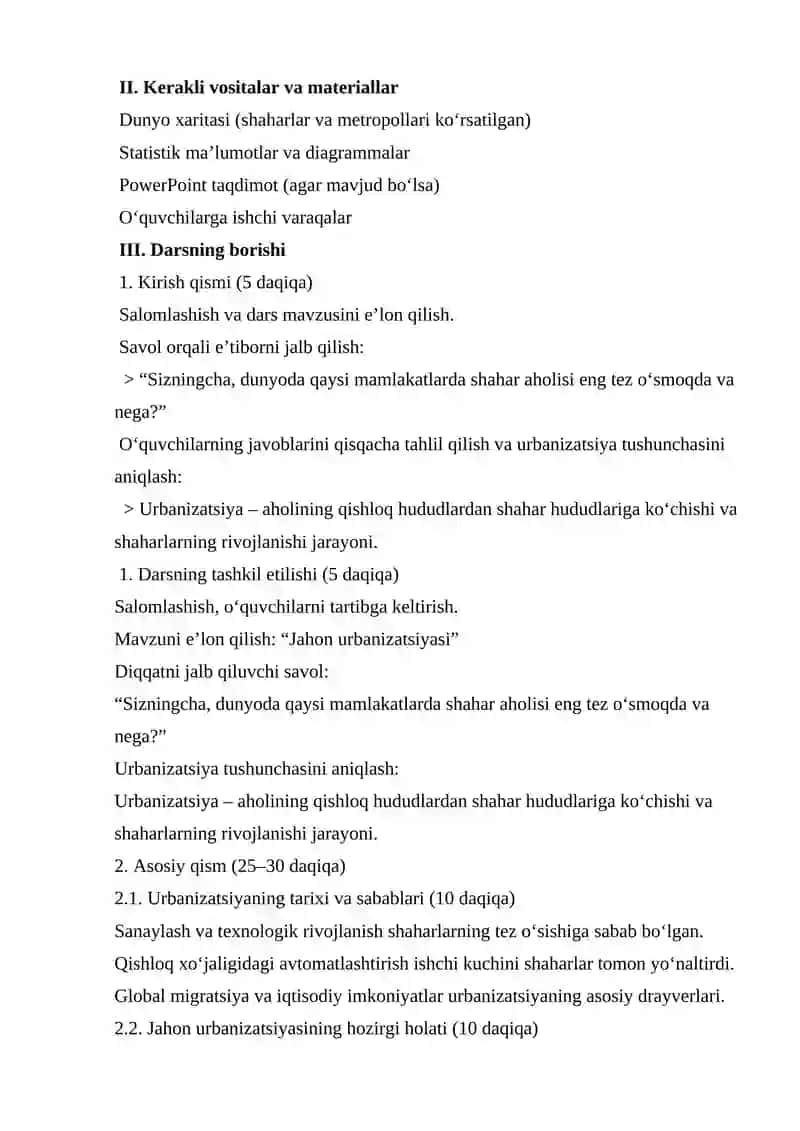 Jahon urbanizatsiyasi 3