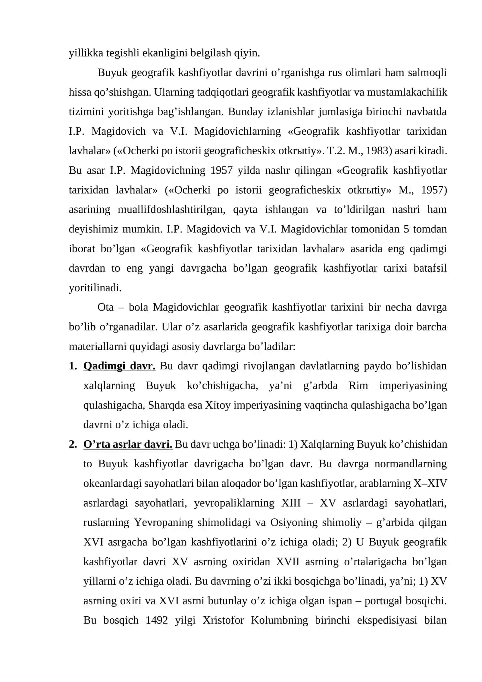 Buyuk geografik kashfiyotlar va mustamlakachilik tuzumining vujudga kelishi 3