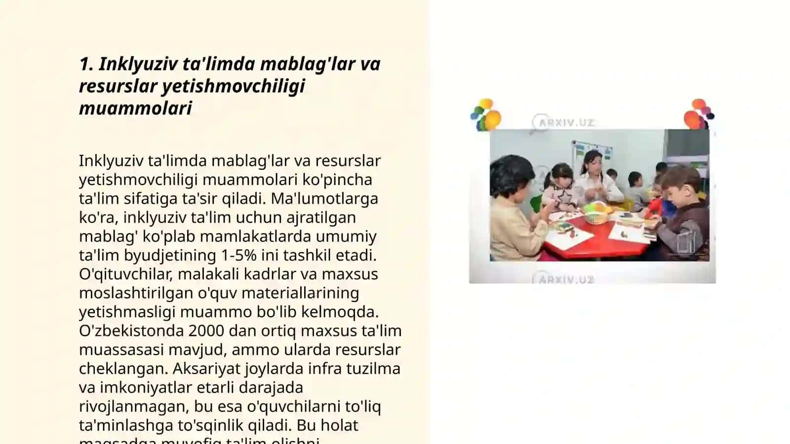 Turli yo'nalishdagi ilmiy tadqiqotlarda inklyuziv ta'lim muammolarini o'rganish 3