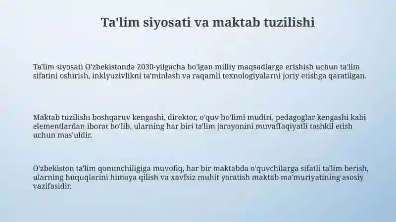 Maktabni boshqarish va unga rahbarlik qilish 3