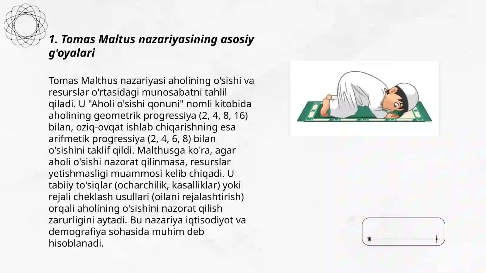 TOMAS MALTUS VA AHOLI NAZARIYASI: AHOLI O'SISHI VA RESURSLAR MUAMOSSI 3