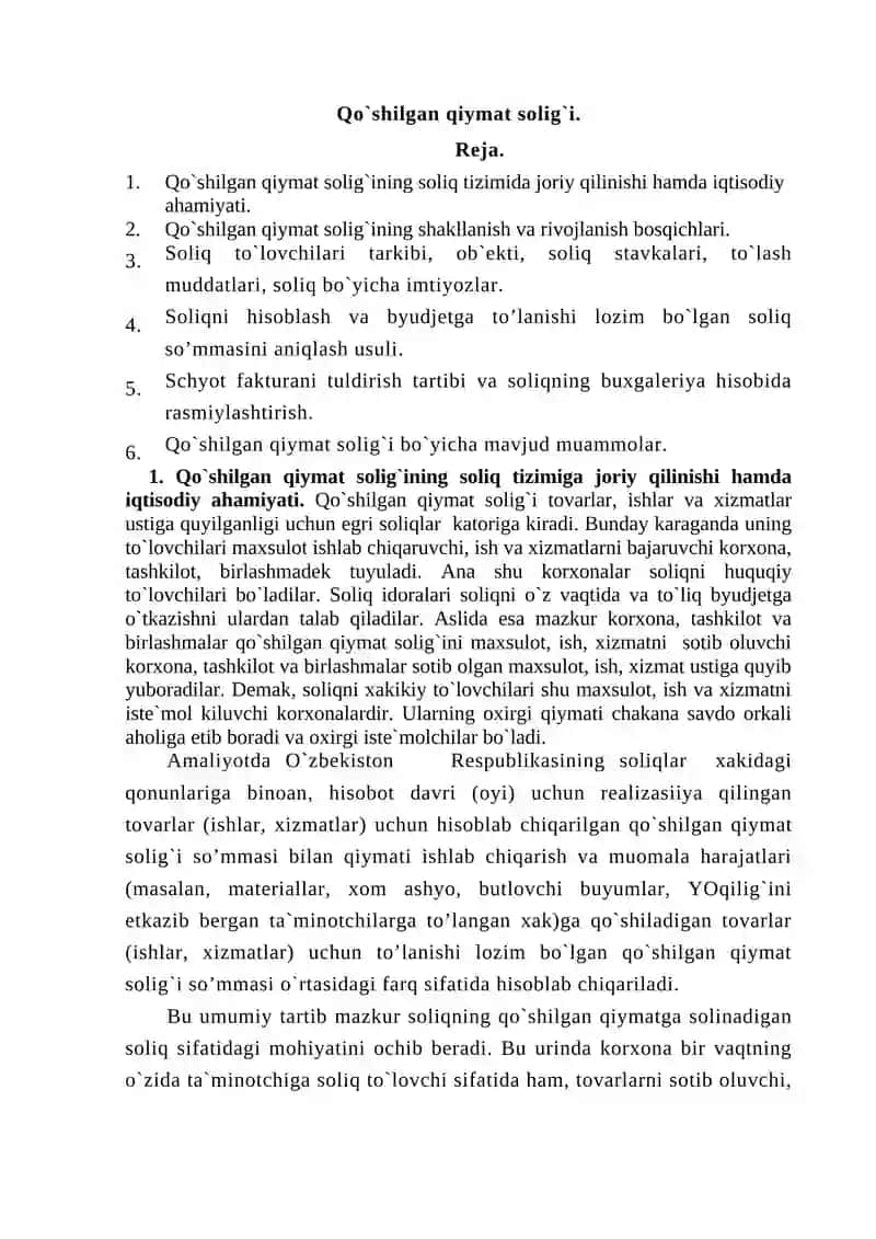 Qo`shilgаn qiymаt sоlig`i 3
