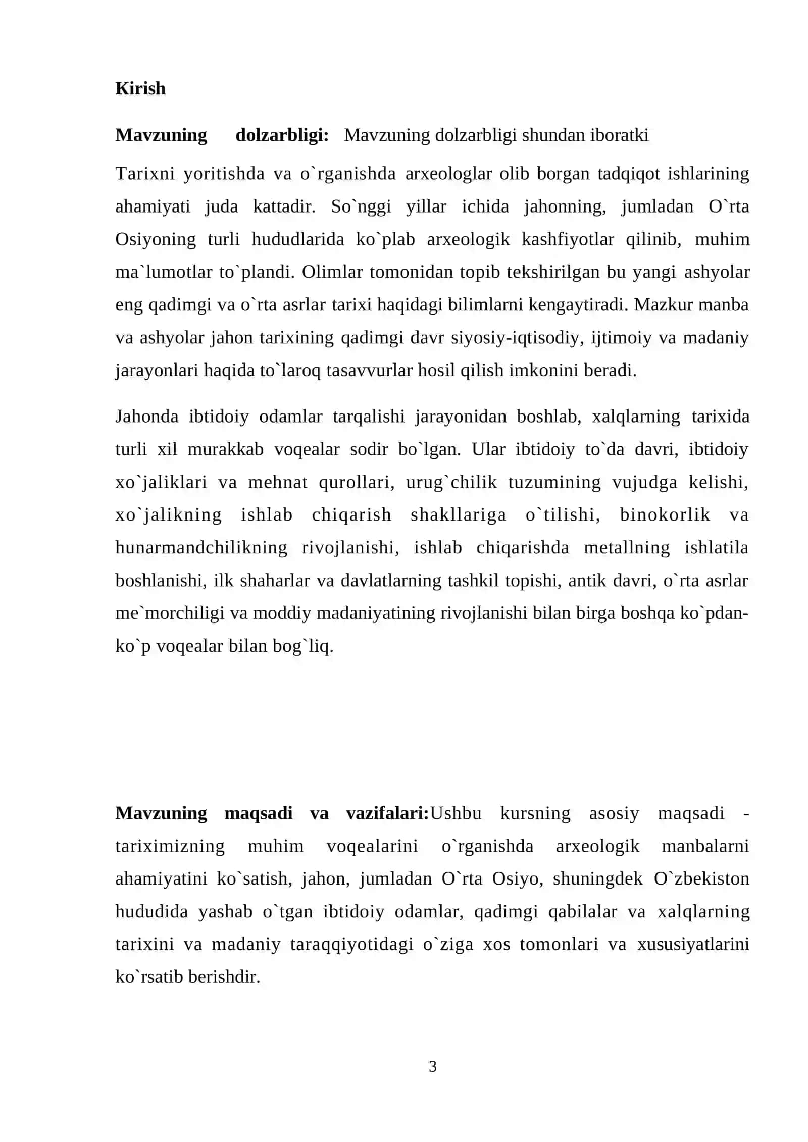 Jahon hududlarida qadimgi tosh davri maskanlari to’g’risida umumiy ma’lumotlar 3