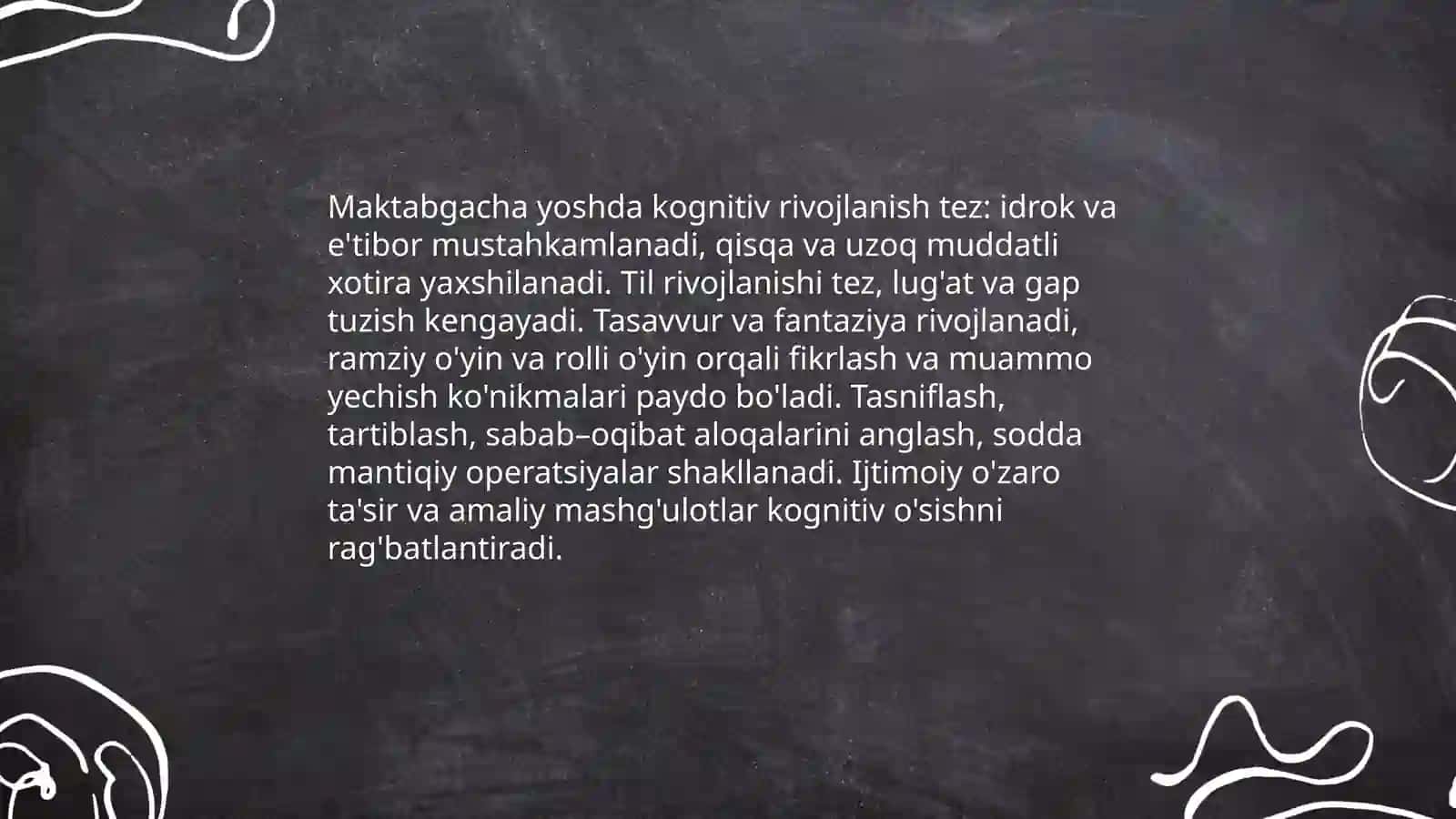 Maktabgacha yosh davrida psixik rivojlanish xususiyatlari 3