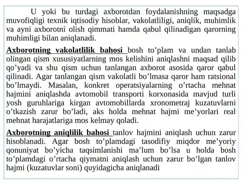 Texnik tizimlarni axborot bilan ta’minlash va ularni boshqarishda qo’llaniladigan hujjatlar va hujjatlar yuritish 3