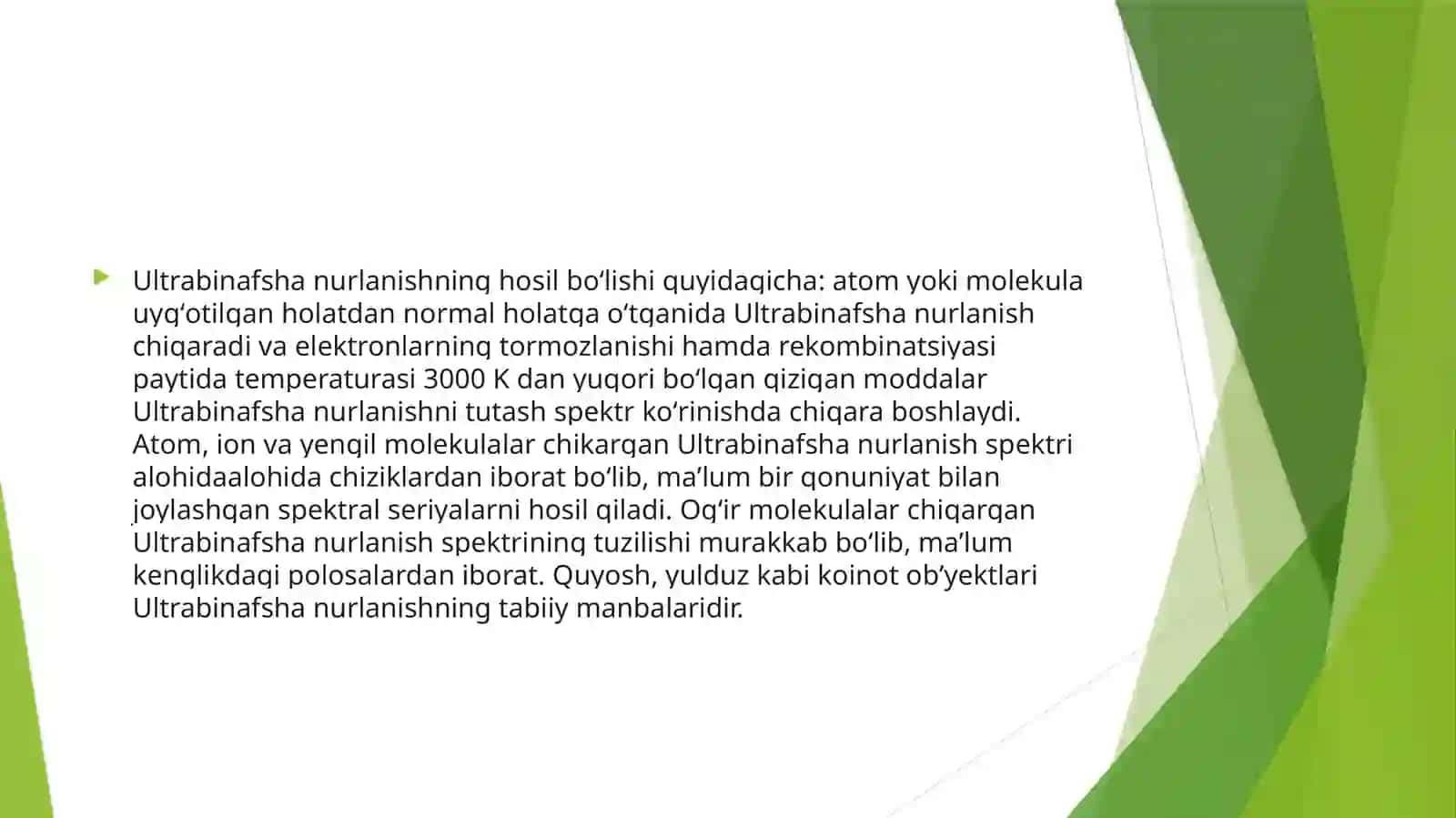 Ultrabinafsha nurlar yetishmasligi va uni davolash. 3