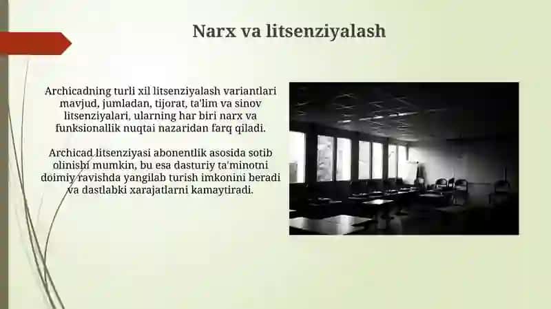 Archiecad dasturini afzalligi va kamchiliklari 3