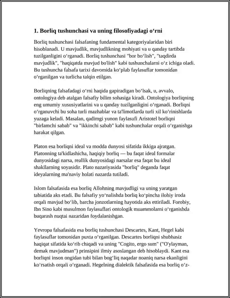 BORLIQ - FALSAFANING FUNDAMENTAL KATEGORIYASI 3