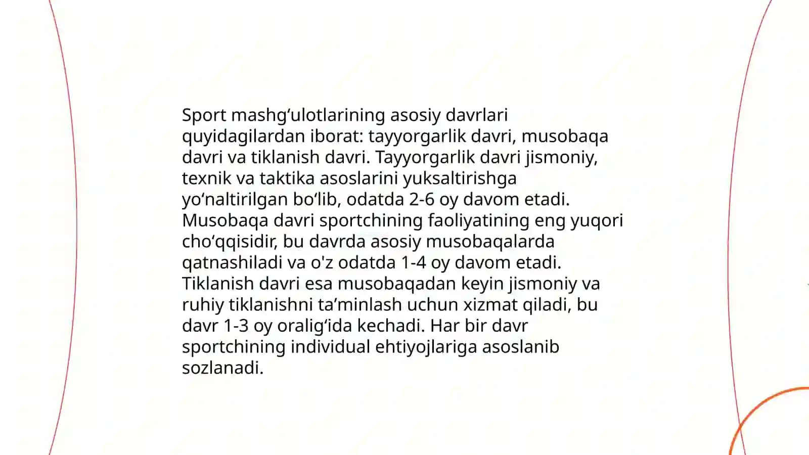 Sportchilar tayyorgarligining tuzilish asoslari 3