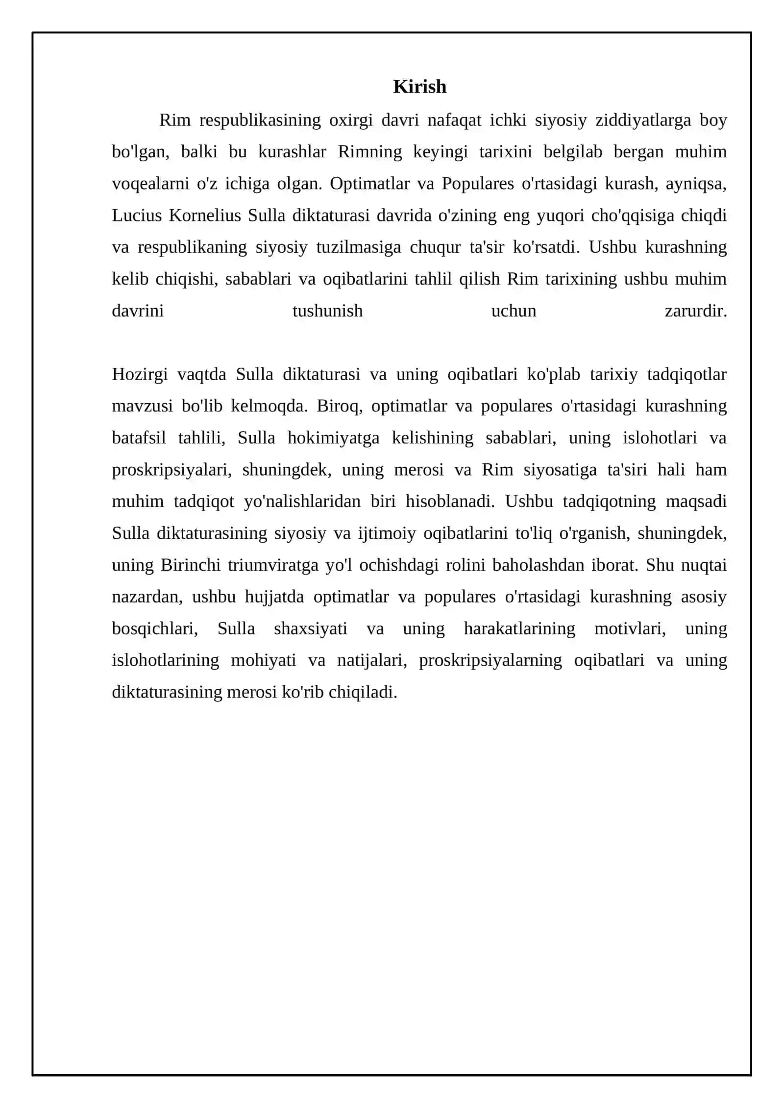 Optimallar bilan populyarlar kurashi Lutsiy Korneli Sullanning diktaturasi 3