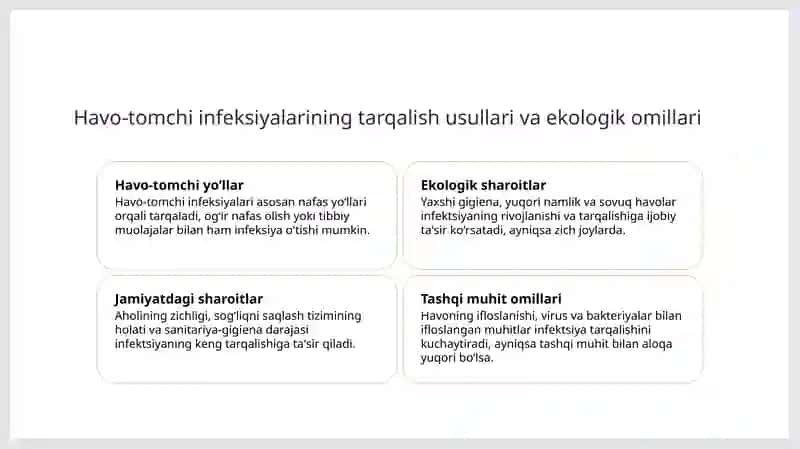Havo-tomchi infeksiyalari: sil, mohov, aktinomikoz, qo‘zg‘atuvchilari tavsifi va ular keltirib chiqargan kasalliklar tashhisi. 3