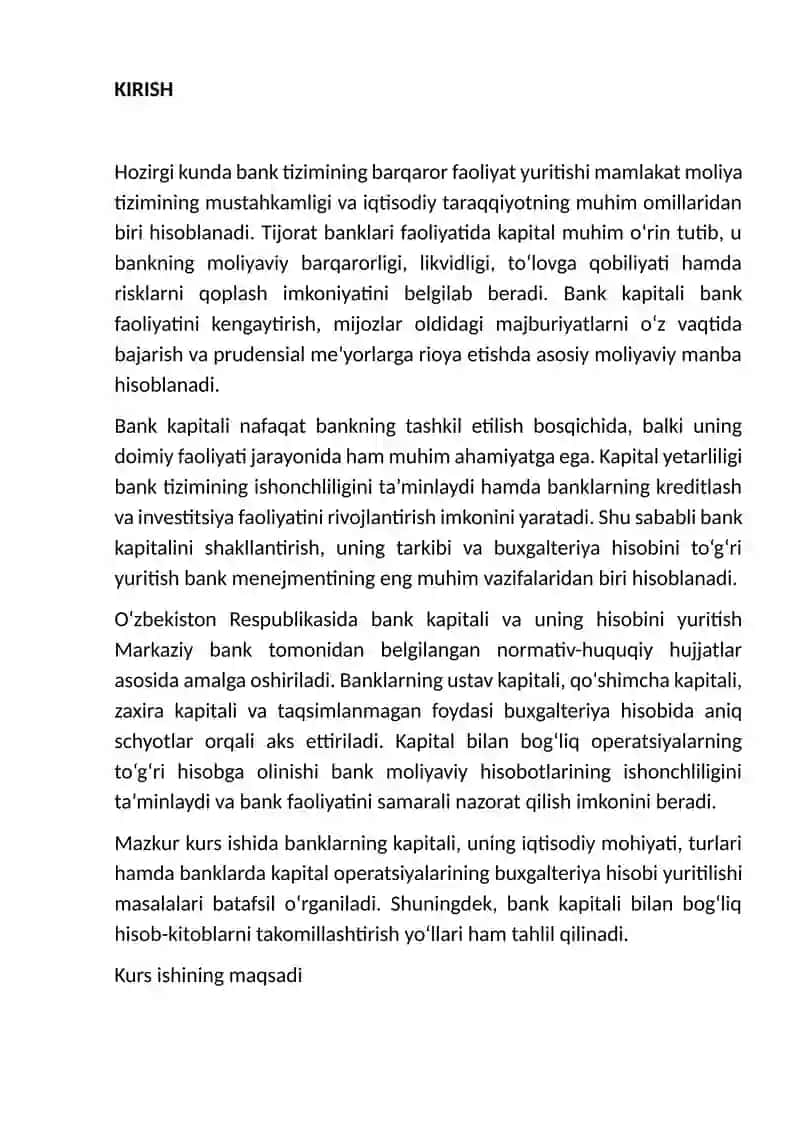 Banklarning kapitali va uning buxgalteriya hisobini yuritilishi 3
