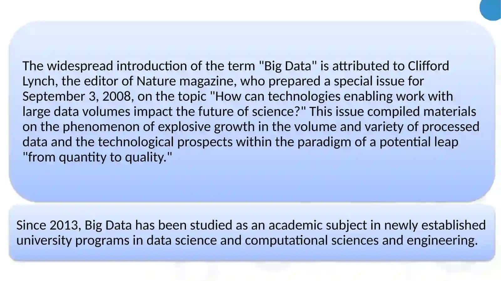 Teknologiyalar bazalardan ishlov berish va BigData bilan 3