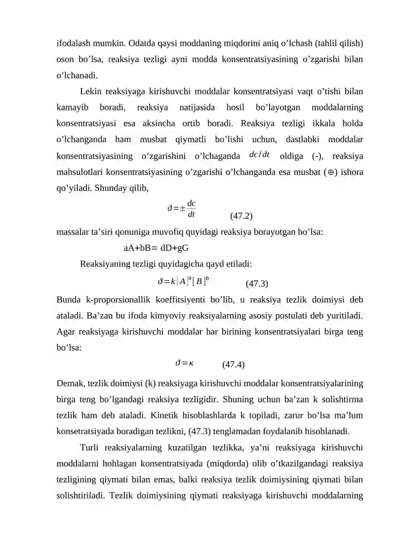 Kimyoviy kinetika va kataliz tushunchasi 3