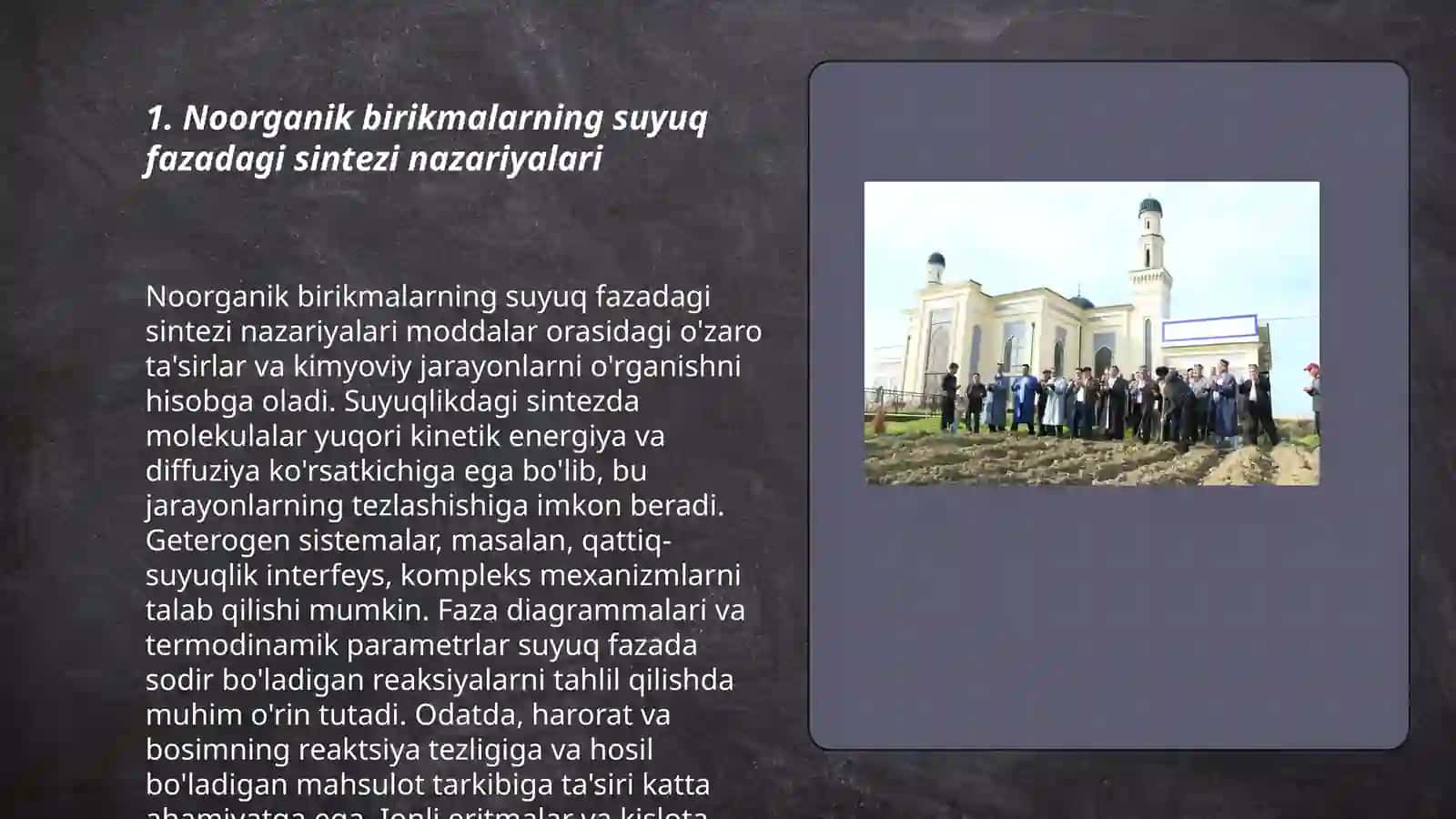 Noorganik birikmalarning suyuq fazadagi sintezi 3