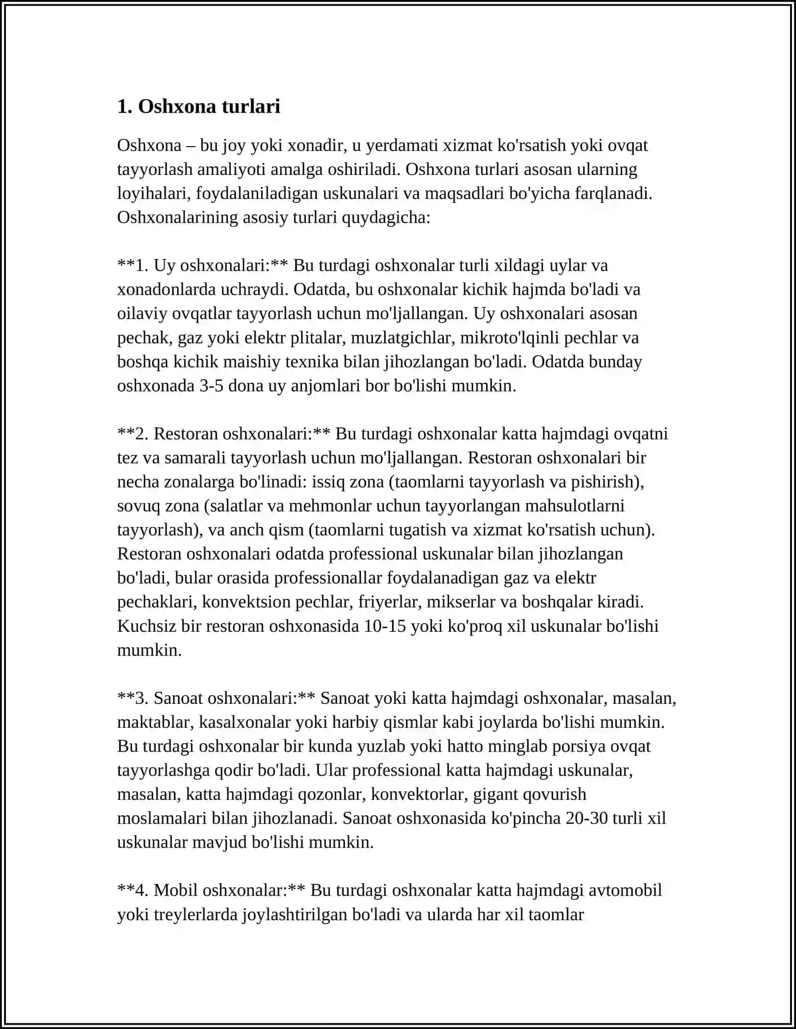 QOZONXONA TURLARI VA ULARNING XARAKTERISTIKALARI 3