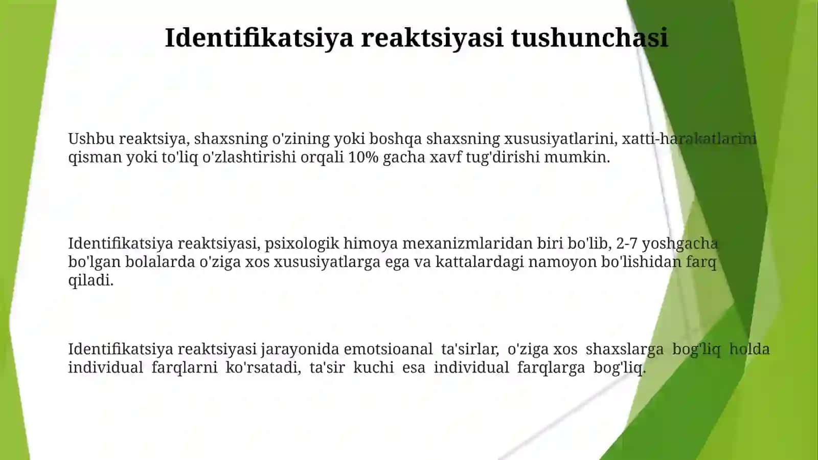 Identifikatsiya Reaksiyasi va Stereotiplar O'rtasidagi Aloqalar 3