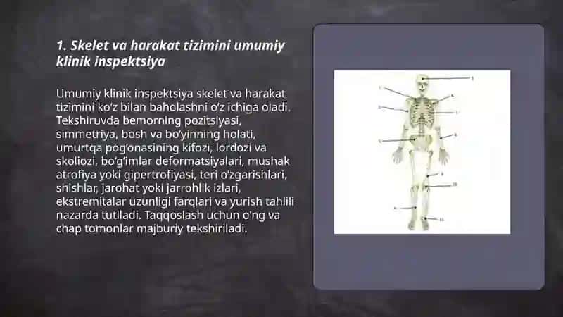 Skelet va harakat tizimini baholash 3