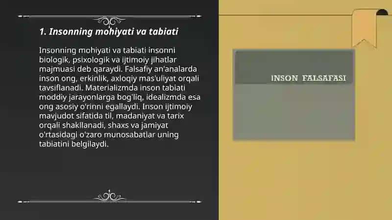 Inson falsafasi 3