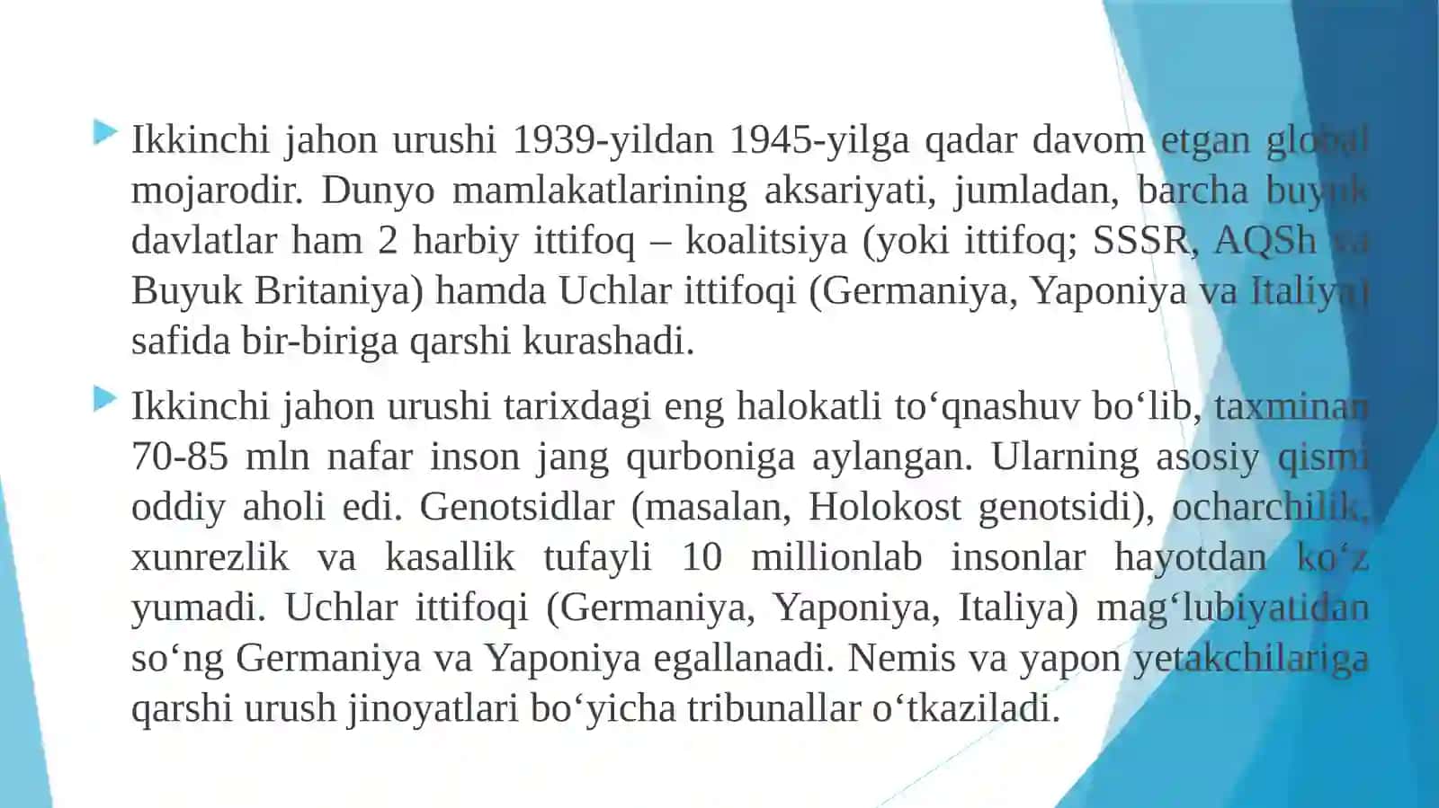O‘zbekiston ikkinchi jahon urushi (1939-1945) yillarda 3