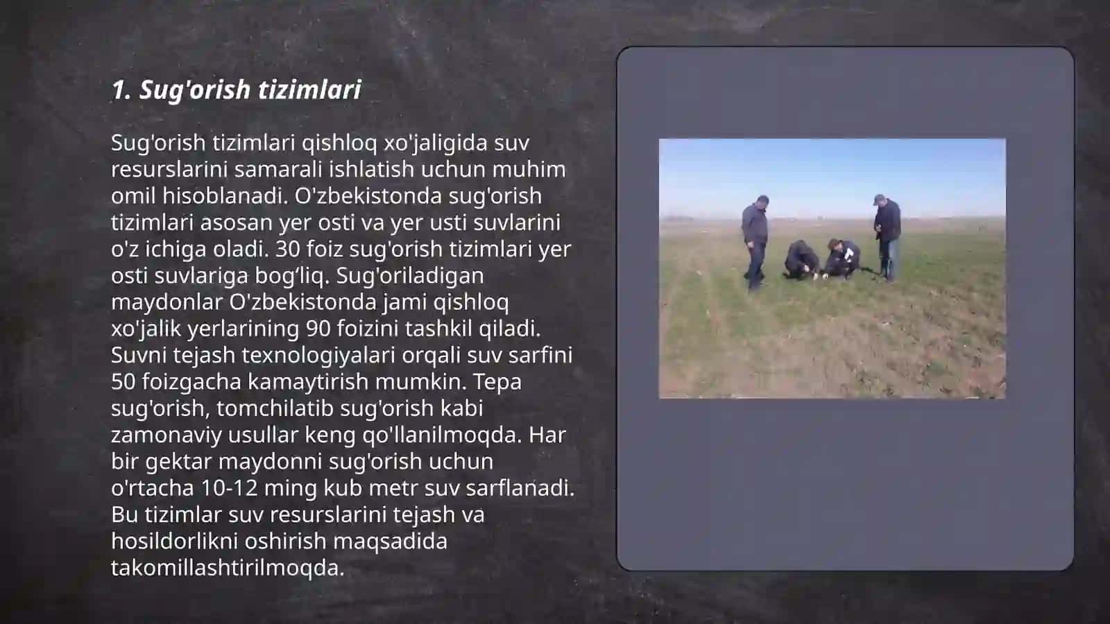 Sug'orish tizimlari 3