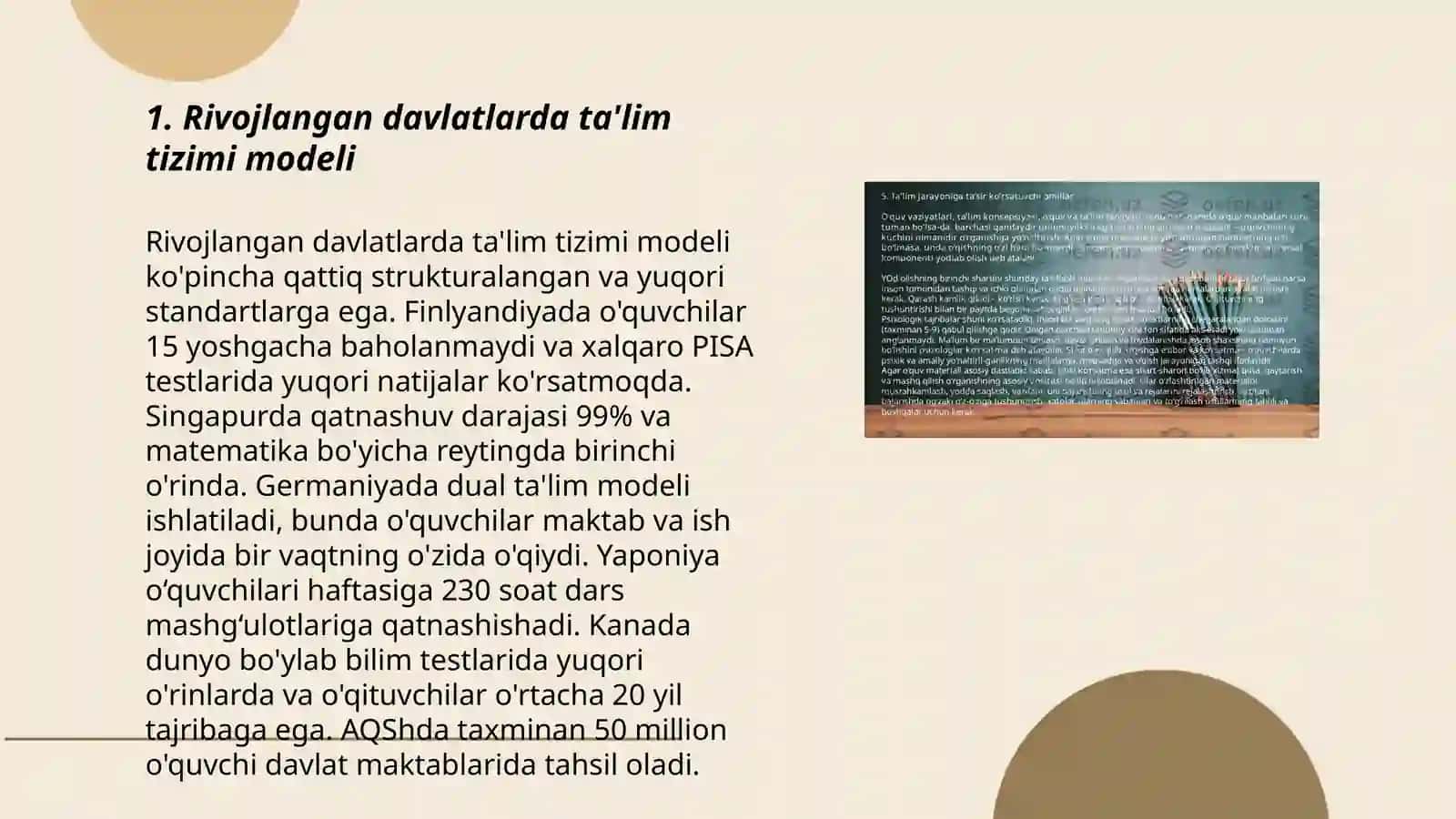 Rivojlangan davlatlarda ta'lim tizimi modeli 3