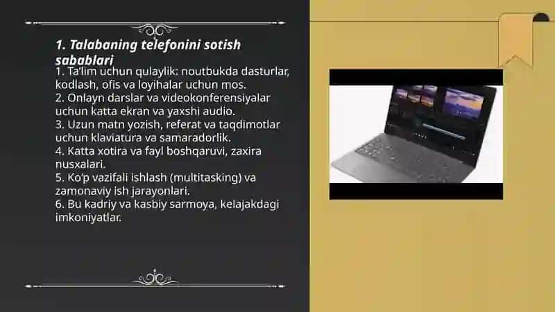 Noutbuk tanlash mezonlari talaba uchun 3
