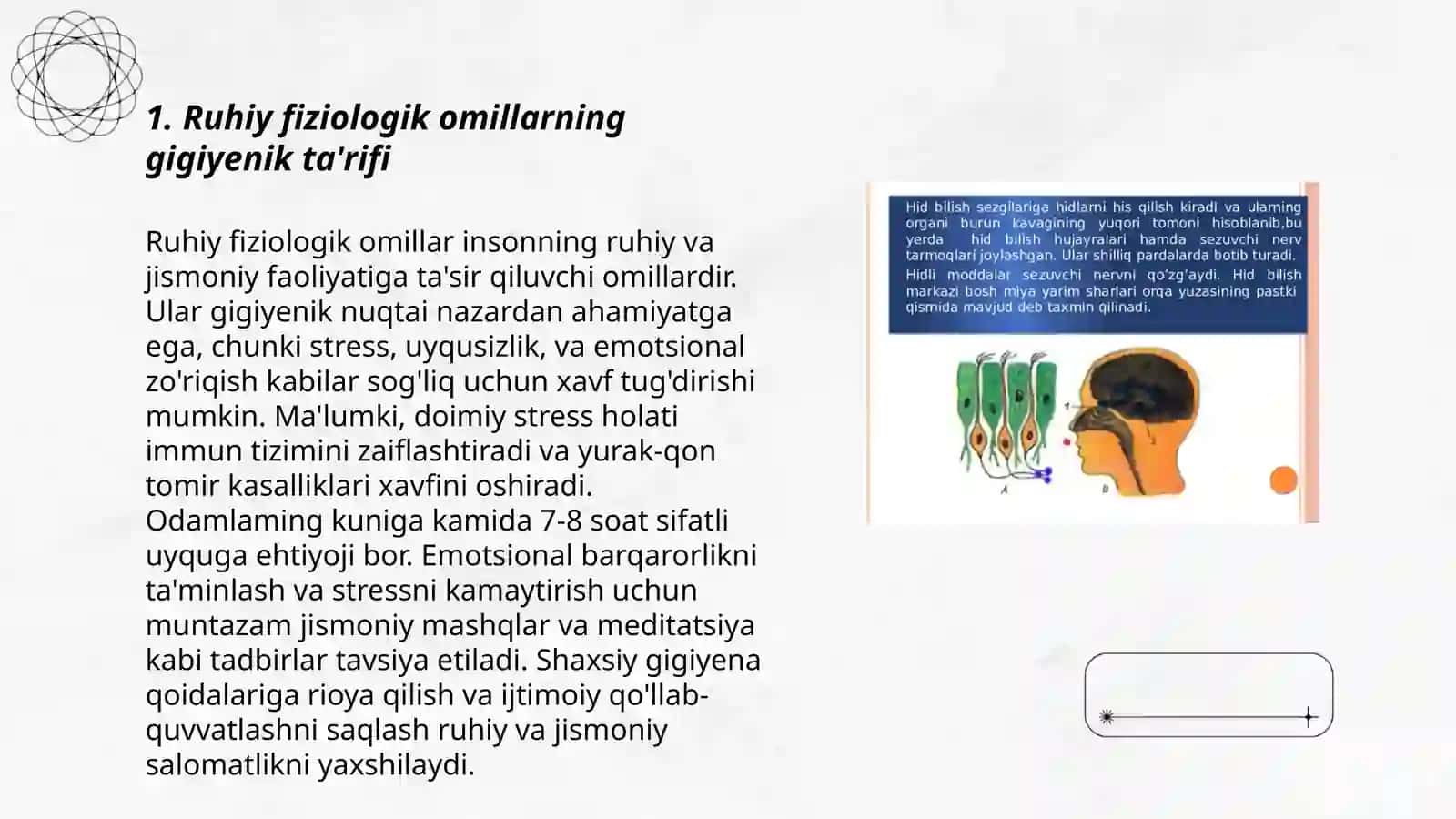 Ruhiy fiziologik omillarga gigiyenik ta’rif, organizmga ularning zararli ta’sirini oldini olish tadbirlari 3