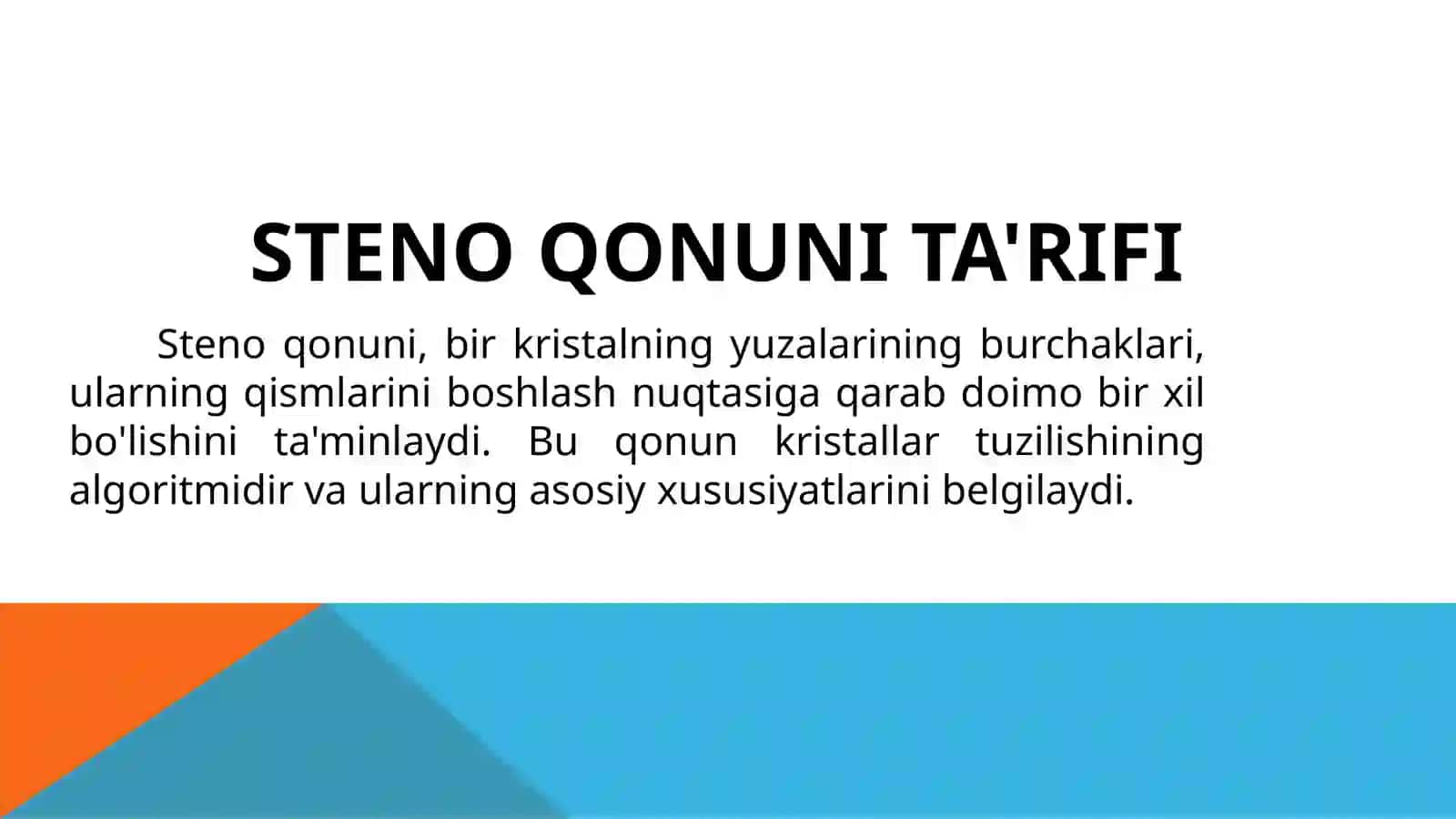 Steno qonuni 3