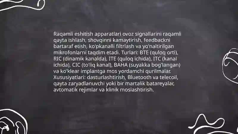 Raqamli eshitish apparatlari va ularning turlari 3