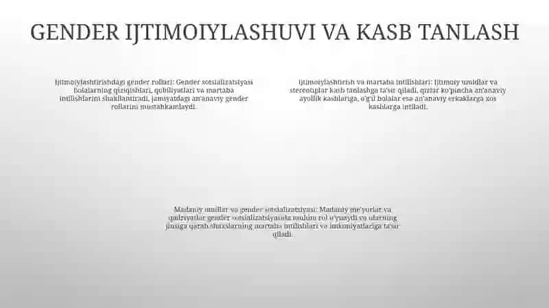 Ayollar Bandligi Shakllanishining OʻZiga Xosligi 3