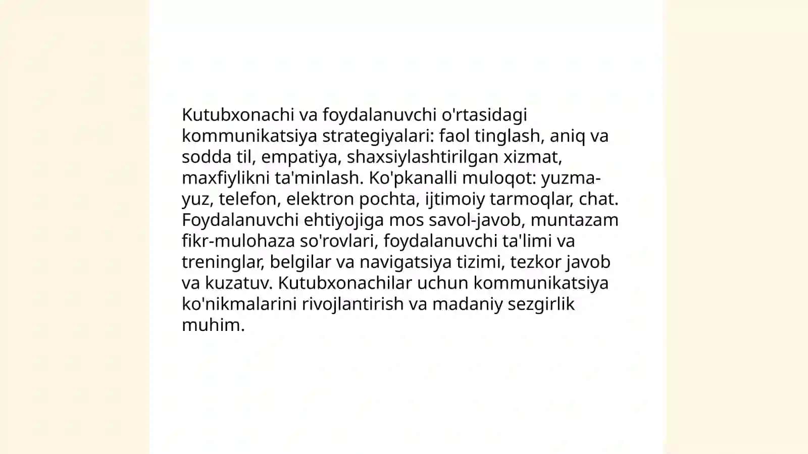 Kutubxonachi va foydalanuvchi o'rtasidagi hamkorlik 3