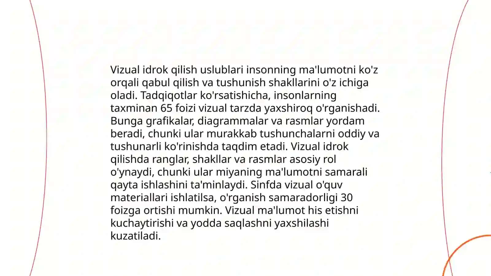 Idrok qilishning ko'rgazmali uslublari 3