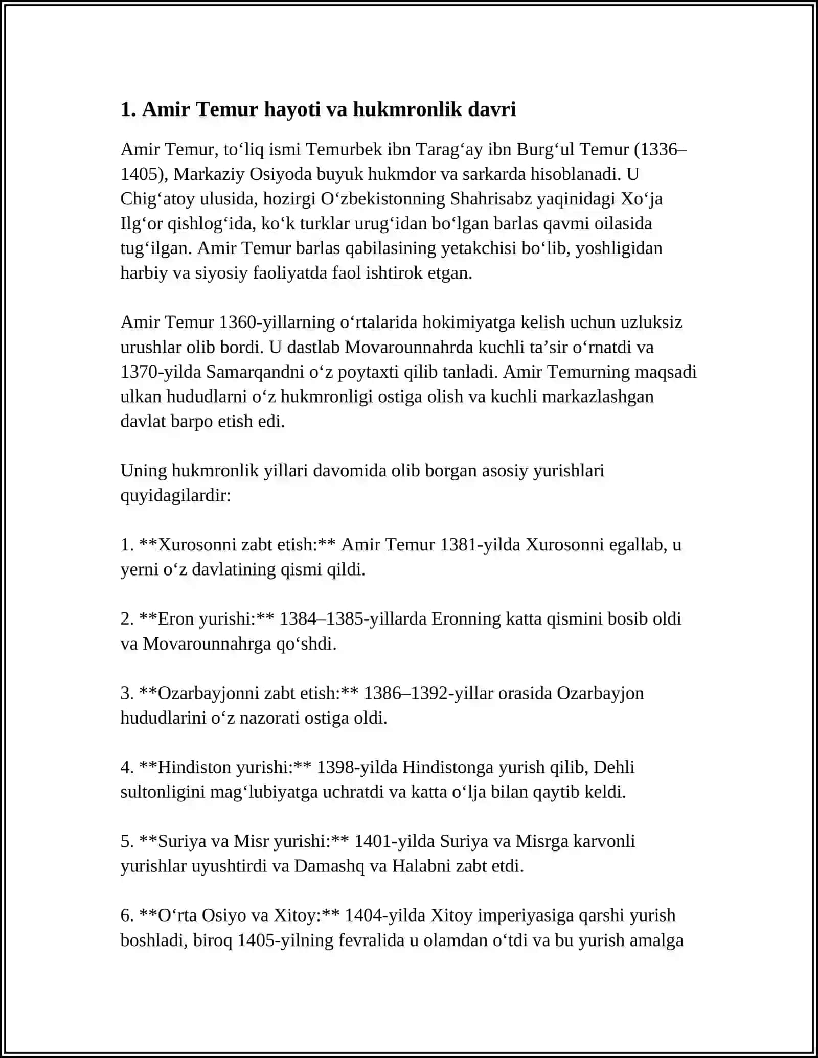 AMIR TEMUR VA TEMURIYLAR DAVLATI TARIXIY GEOGRAFIYASI 3