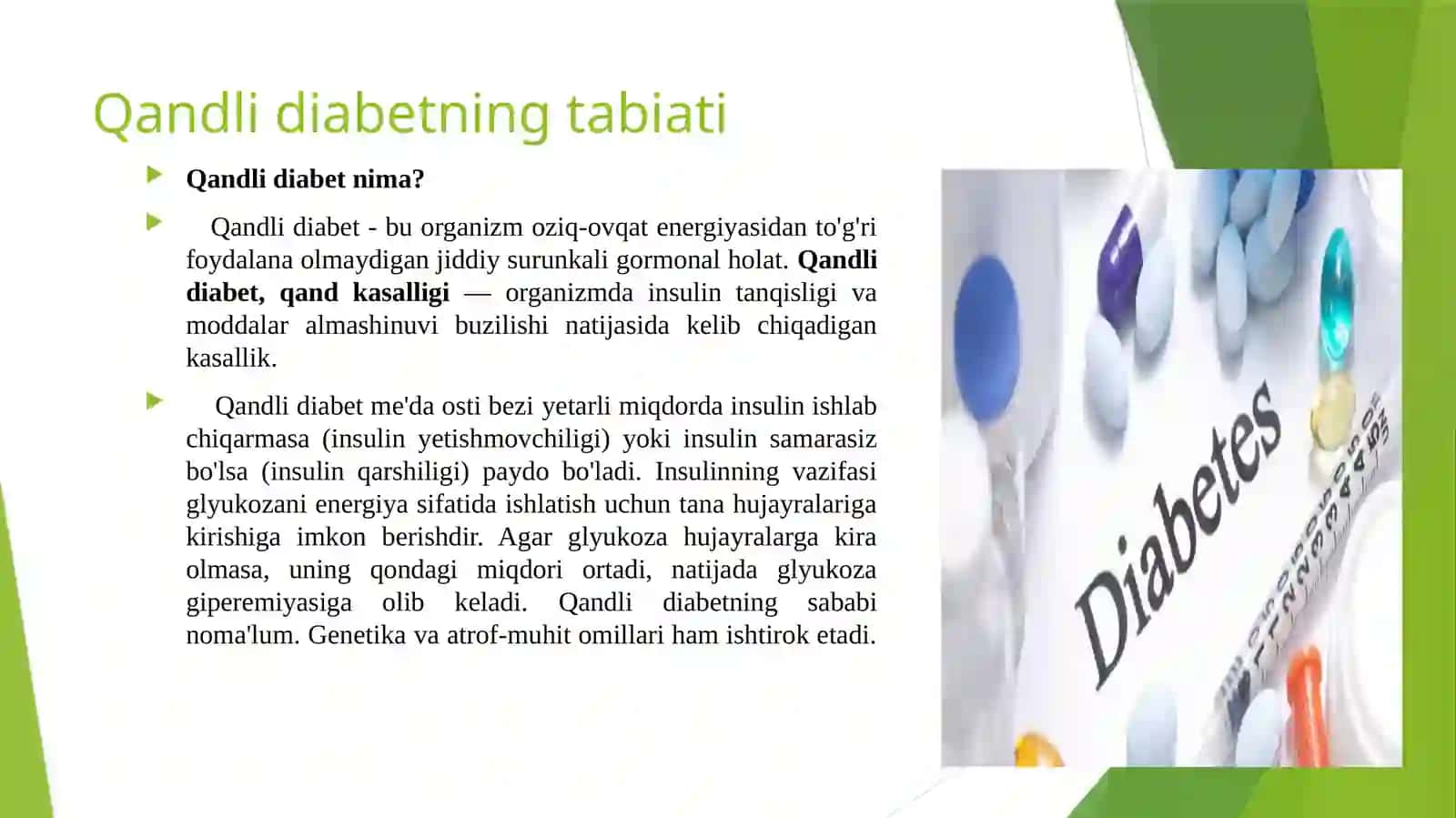 Qandli diabet kasalligi haqida tushuncha 3
