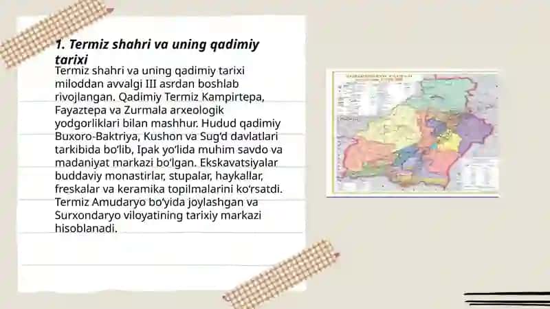 Surxandaryo viloyatining qadimiy shaharlari va boy tarixi 3