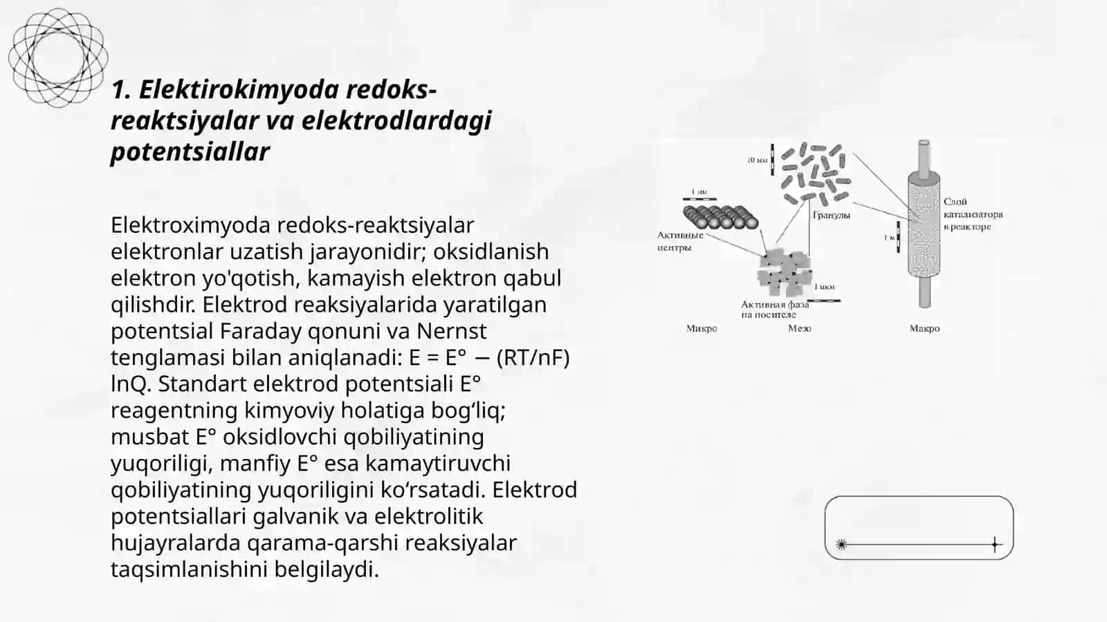 Elektirokimyo. Kimyoviy kinetika. Kataliz 3